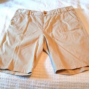 Coldwater Creek Tan Flat Front Shorts Size 14